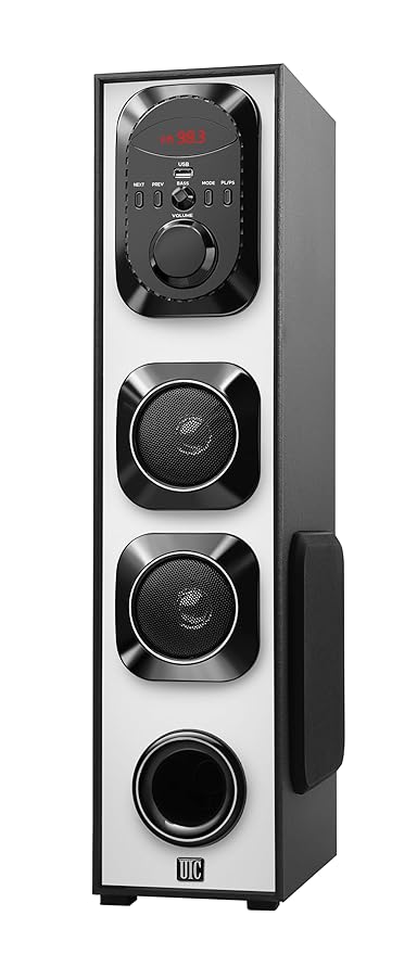 uic dj mini 70w 5.25 inch subwoofer single bluetooth party floor standing speaker 3 inch dual satellites with extreme bass mic slot aux usb fm & remote control black (uic twr 5110) uic dj mini 70w 5.25 inch subwoofer single bluetooth party floor standing speaker 3 inch dual satellites with extreme bass mic slot aux usb fm & remote control black (uic twr 5110)